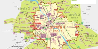 Քարտեզ Վարշավայի ավտոբուսով 
